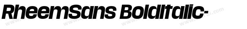 RheemSans BoldItalic字体转换